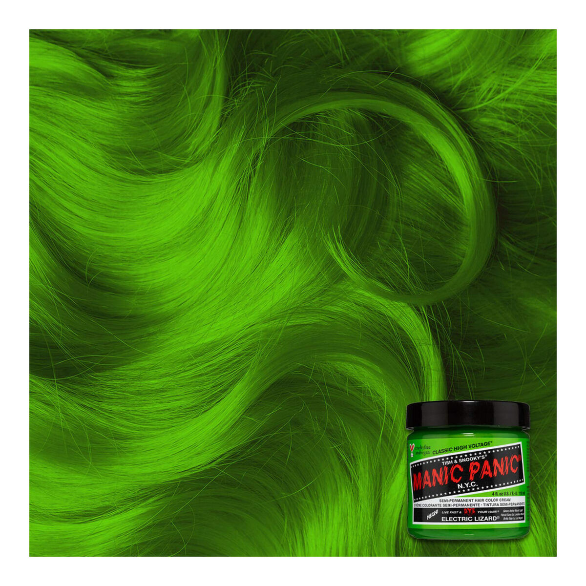 Pusiau laikinas dažas Manic Panic Panic Classic Electric Lizard